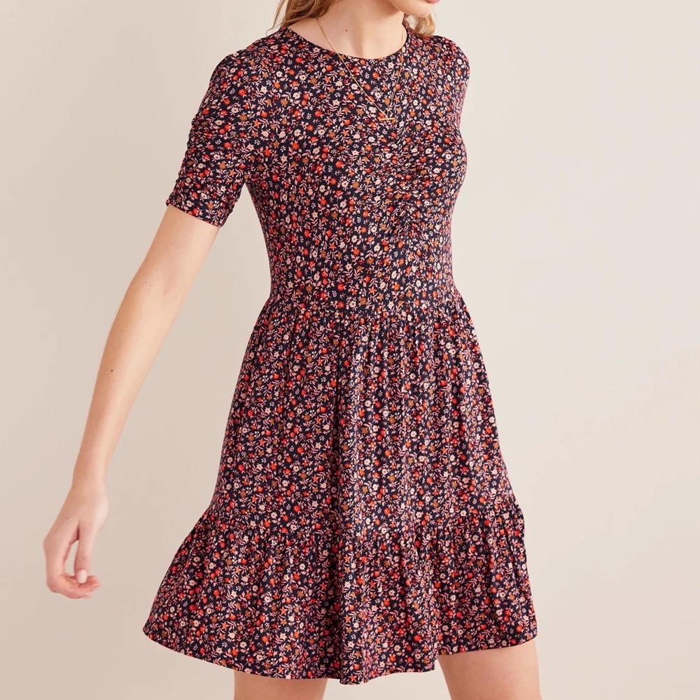 Boden ruched bust jersey mini dress